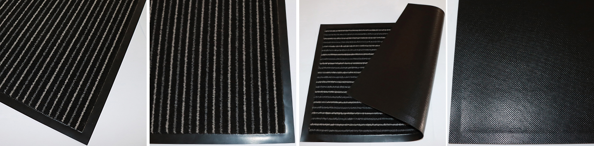 Striped Cut Pile Doormats