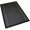 Striped Cut Pile Door Mat with PVC Anti-slip Back