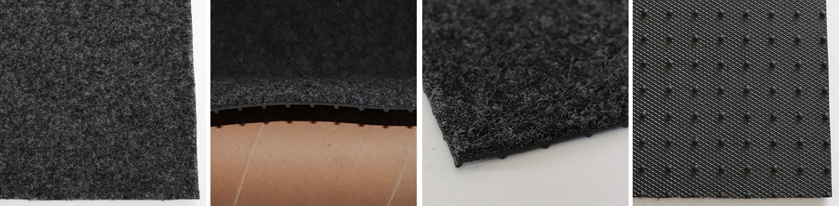 details of non-slip car mat nail back