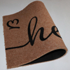 Coconut Coir Floor Front Doormats With Custom Flocking Plush Logo